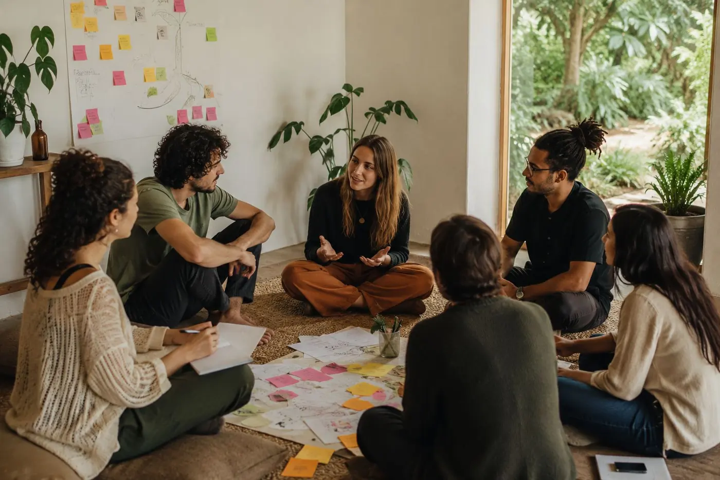 Pessoas desenvolvendo projetos em grupo